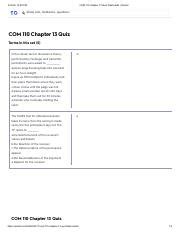 BUS 110 Chapter 13 Quiz .